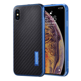 Original iMatch Aluminum Metal Bumper & Real Carbon Fiber Case For iPhone XS/ XS MAX Back Cover Luxury Phone Cases