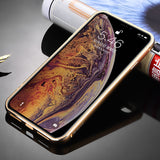 Original iMatch Aluminum Metal Bumper & Real Carbon Fiber Case For iPhone XS/ XS MAX Back Cover Luxury Phone Cases