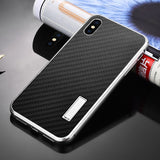 Original iMatch Aluminum Metal Bumper & Real Carbon Fiber Case For iPhone XS/ XS MAX Back Cover Luxury Phone Cases