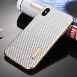 Original iMatch Aluminum Metal Bumper & Real Carbon Fiber Case For iPhone XS/ XS MAX Back Cover Luxury Phone Cases