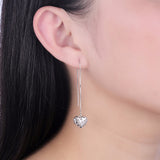 Otogo Transing Star hollowed out 0.6mm box of pure silver and long Jewelry Earrings