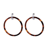 Pairs Designer Fashion Big Customized Acrylic Circle Exaggerated Atmospheric Tassel Earrings