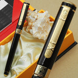 Business Roller Ball Gold Plated Carved Writing Pen