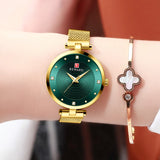 Waterproof Luxury Gold Quartz Wristwatch