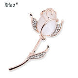 RHao Delicate opal flowers brooches