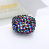 925 sterling silver  Gorgeous multi cubic zirconia crystal rings