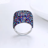 925 sterling silver  Gorgeous multi cubic zirconia crystal rings