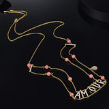 Real Sterling Silver Initial Letter Amour Red Choker Zircon pendant Necklace