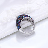 Real sterling silver pretty Gorgeous crystal rings