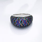 Real sterling silver pretty Gorgeous crystal rings