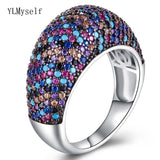 Real sterling silver pretty Gorgeous crystal rings