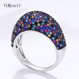 Real sterling silver pretty Gorgeous crystal rings