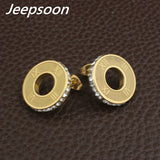 Stainless Steel Jewelry Gold Color pendant and earring sets SBJFLRCE