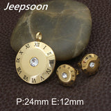 Round New Fashion Stainless Steel Jewelry Two Colors pendant and earring Sets  SGGFAYBD