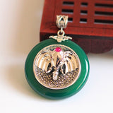 S925 Silver Elephant atmosphere elegant lady T Pendant