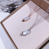 S925 luxurious all-in-one Ice-cream Popsicle stick clavicle chain ornament necklace