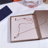 S925 luxurious all-in-one Ice-cream Popsicle stick clavicle chain ornament necklace