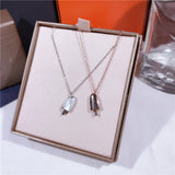 S925 luxurious all-in-one Ice-cream Popsicle stick clavicle chain ornament necklace