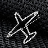 SHUANGR Airplane Brooch Cartoon Silver Color Brooches