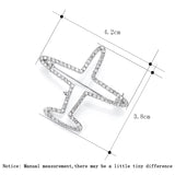 SHUANGR Airplane Brooch Cartoon Silver Color Brooches