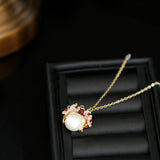 SINZR irregular pearl pendant necklace