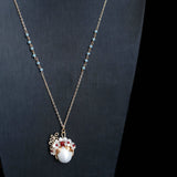 SINZR irregular pearl pendant necklace