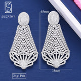 SISCATHY Geometric Cubic Zirconia Earrings African Dubai Pendant Dangle Earrings