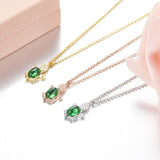 SLJELY 925 Sterling Silver Cubic Zirconia Cute Sea Turtle Pendant Necklace