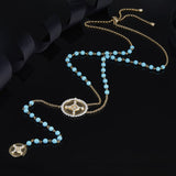 SLJELY 925 Sterling Silver Yellow Gold Color Round Turchese Zircon SOLSEIL Necklace