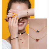 SLJELY S925 Sterling Silver Zircon Love Heart Necklace