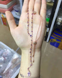 SLJELY 925 Sterling Silver Blue Beads Necklace