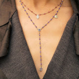 SLJELY 925 Sterling Silver Blue Beads Necklace