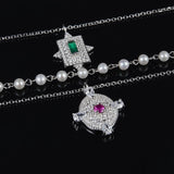 SLJELY Monaco Designer 925 Sterling Silver Jewelry Multilayer Chain Necklace