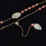 SLJELY Women Multi Layer Red Coral Necklace