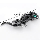 Crystal Vintage Lizard Brooch