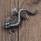 Crystal Vintage Lizard Brooch