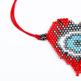 Shinus 5pcs/lot Red Heart Turkish Evil Eyes Bracelet