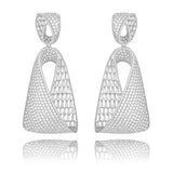 Siscathy Luxury Full Mirco Paved Cubic Zirconia Geometry Dubai Wedding Earrings