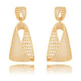 Siscathy Luxury Full Mirco Paved Cubic Zirconia Geometry Dubai Wedding Earrings