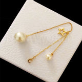 Star Pearl Chain Tassel Dangle Earrings