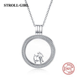 Strollgirl 925 sterling silver necklace circle pendant