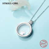 Strollgirl 925 sterling silver necklace circle pendant