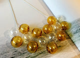 Transparent Glass Ball Choker Necklace