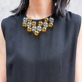 Transparent Glass Ball Choker Necklace