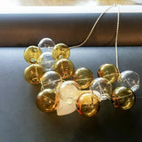 Transparent Glass Ball Choker Necklace
