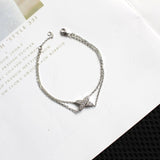 S925 pure silver rhinestone binding necklace lovely accessories