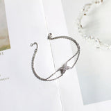 S925 pure silver rhinestone binding necklace lovely accessories