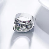 Summer Red Blue Green stones crystal rings