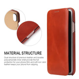 Super Luxury Genuine Leather Phone Case for iPhone XS Max 6 7 8 plus X XR Case 2018 Newest Ultrathin Magnetic Snap Phone Covers