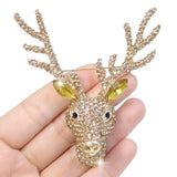 Tuliper 6 Colors Deer Head Rhinestone Brooch Pin